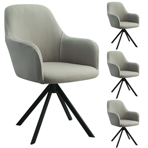 Tokenhigh 4 fundas elásticas para sillas de comedor, fundas elásticas para sillas con reposabrazos, funda elástica para silla, funda de asiento extraíble para comedor, sala de estar, hotel, boda