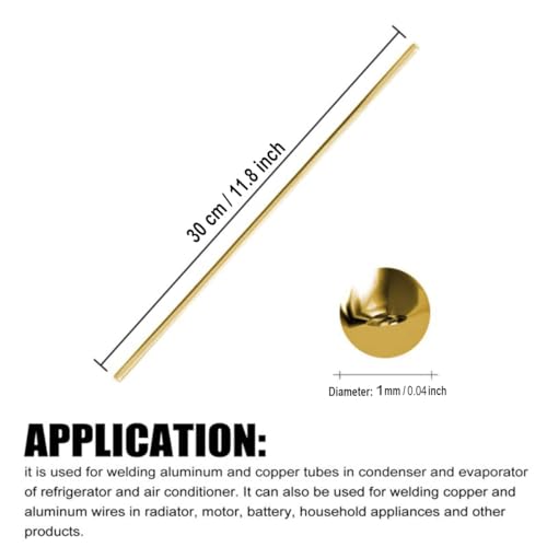 10PCS 1mm Brass Rod, Metal Solid Round Brass Rod Pin Lathe Bar Stock for RC Model Airplane Helicopter DIY Craft - 300mm Length