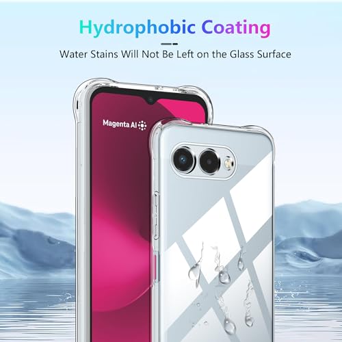 Effcotuo Hülle für Telekom T Phone 3 Cover mit 2 Stücke Schutzfolie für Panzerglas Displayschutzfolie Schutzfolie Durchsichtig Handyhülle Transparent Silikon TPU Schutzhülle Case – Bild 4