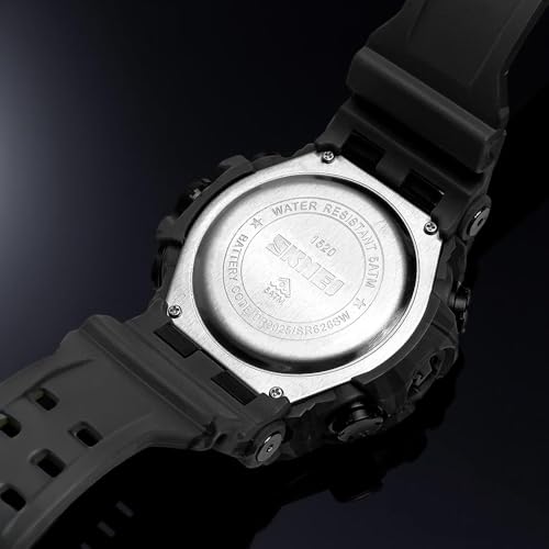 Image of SKMEI Men's Digital Sports Wrist Watch LED Screen Large Face Electronics Military Watches Waterproof Alarm Stopwatch Back Light Outdoor Casual Black Watch
