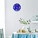 Egundo Blue Wall Clock Battery Operated 12 Inch Decorative,Silent Non Ticking Quartz Analog Metal Large Number Round Quiet Clocks,Home Decor Bright Color Clock Living Room Bedroom Kitchen Office
