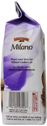 Image of Pepperidge Farm Milano Cookies, Mint, 7 Ounce (Pack of 12)