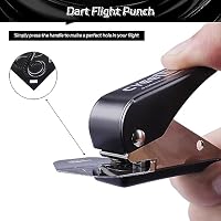 CyeeLife Dart Flight locher mit 100 stück O Ringe aus Metall,Dart zubehör,Markenqualität (Schwarz) – Ansicht 2