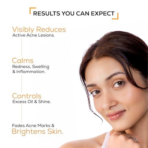 Image of Anti-Acne Clarifying Serum | 25X Curcumins, Willow Bark Salicylic & Bakuchiol | Controls Oil, Reduces Pimples, Blackheads & Acne Marks | Face Serum for Clear, Healthy Skin|All skin types | Women & Men-30ml