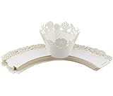 yueton Pack of 50 Beach Themed Seashell Cake Wrappers Wedding Party Birthday Cupcake Cookie Wrap