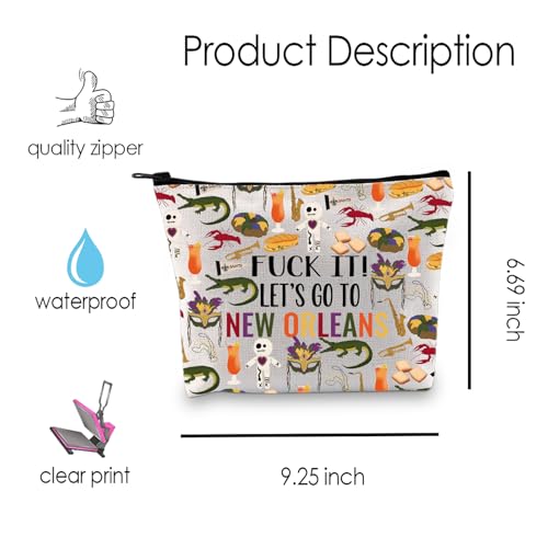 New Orleans Cosmetic Makeup Bag New Orleans Travel Gift New Orleans Travel Pouch Girls Trip to New Orleans Gift for Her (New Orleans)3