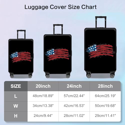 Image of 3 Pcs Elastic Luggage Cover, 20 /24 / 28 Inch Travel Suitcase Protector Anti Scratch Suitcase Cover Protector Washable Fits 18 to 28 Inch (US style)
