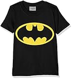  DC Comics Jungen Batman Logo T-Shirt, Schwarz (Black), Jahre (Herstellergröße: 5-6 Years)
