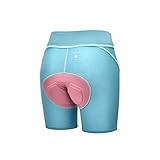 DEALYORK Women's Cycling Bike Underwear 3D Padded,MTB Mountain Biking Bicycle Underwear Shorts Blue