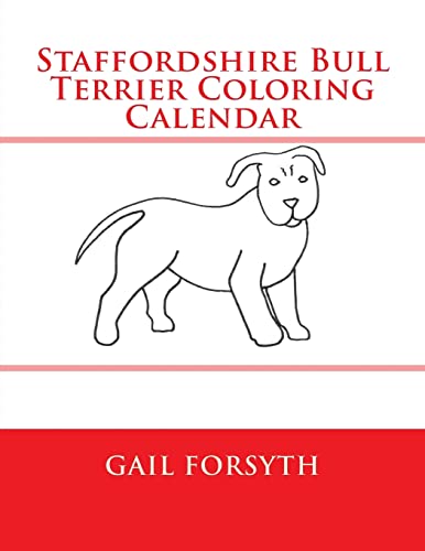 Staffordshire Bull Terrier Coloring Calendar