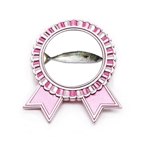 Badge d'activité poisson noir M en métal : broche et médaille de prix