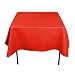 LinenTablecloth 70-Inch Square Polyester Tablecloth Red