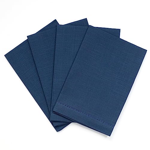Servilletas de Tela 100% Algodón 20x20 Set 4 Azul miniatura 1