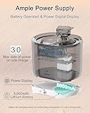 HAPUP Cat Water Fountain for Drinking Fountains Battery Operated Cat Fountain 2.2L Auto with Motion Sensor 2 Pet Water Fountain Filters 1 Pump 1 Brush 2 Cable for Cats - Image 4
