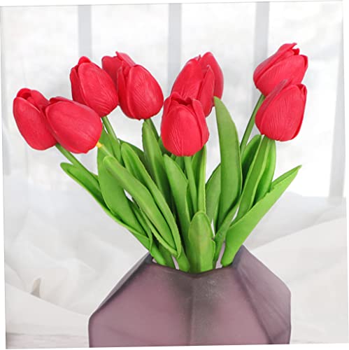 20 bulbo di tulipano, bulbi di tulipano perenni rosso luminoso puro, fiori rossi come nuvole al tramonto, impressione rossa, ornamenti per decorazione della casa - Image 7