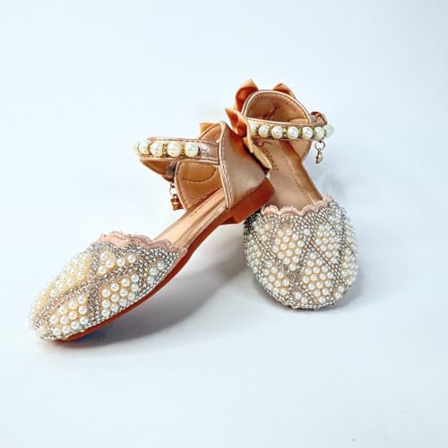 Girl's Princess Dress Shoes Pearls Rhinestone Glitter Spring Summer4