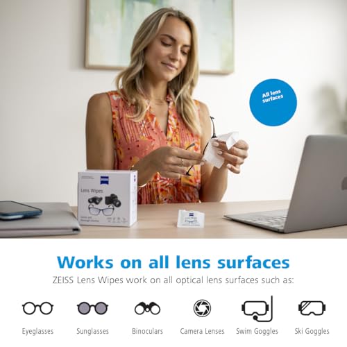 ZEISS Pre-Moistened Lens Cleaning Wipes, 200 Count, Safe for Prescription Lenses - image 8