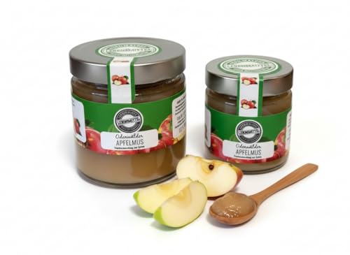 Odenwälder Lebensmittel Apfelmus aus regionalen Äpfeln, 100% Naturbelassen & ohne Zuckerzusatz, Geschmackvoll, Frisch & nachhaltig im Glas – Made in Germany (380g)