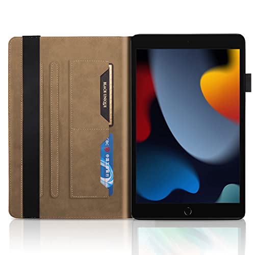 Succtopy Case for iPad 9th/8th/7th Generation (2021/2020/2019) 10.2 Inch Folio Flip PU Leather Cover with Pen Holder Protective Tablet Case with Stand Function iPad 10.2 2021/2020/2019 Brown - Image 3