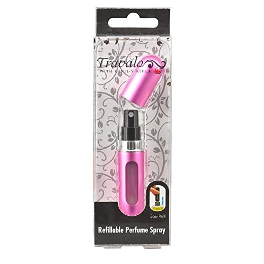 Travalo Classic Refillable Travel Perfume Bottle Atomizers, Hot Pink