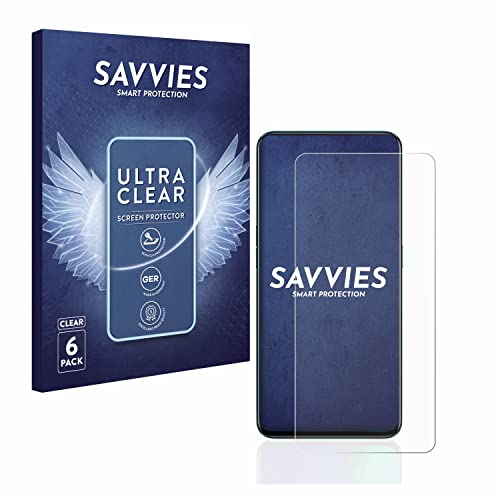 savvies Protection Ecran pour Oppo Reno 2 (6 Pièces) - Film Protection Ultra Clair