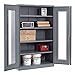 Global Industrial Assembled Clear View Storage Cabinet, 48x24x78, Gray