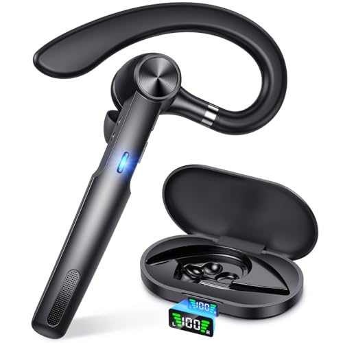 Image of EKVANBEL 5.3 Bluetooth Headphones Wireless with Mic, In Ear for Teams Meeting, Driving Headphones with 800mAh Charging Case, 120 Hours Standby Time Earpiece, Fit for Call in Working