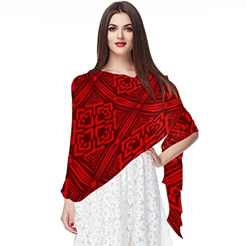 Foulard en mousseline hijab pour femme grand foulard de soie multicolore rétro