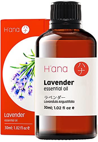 Hana Lavender Essential Oil - Calms Minds and Improves Sleep Quality - for Peaceful Slumbers - 100 Pure Therapeutic Grade for Aromatherapy and Topical Use - 30ml