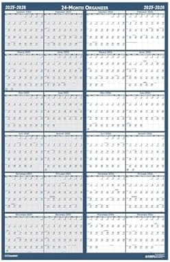 2025-2026 House of Doolittle 24-inch x 37-inch Wet-Erase Yearly Wall 