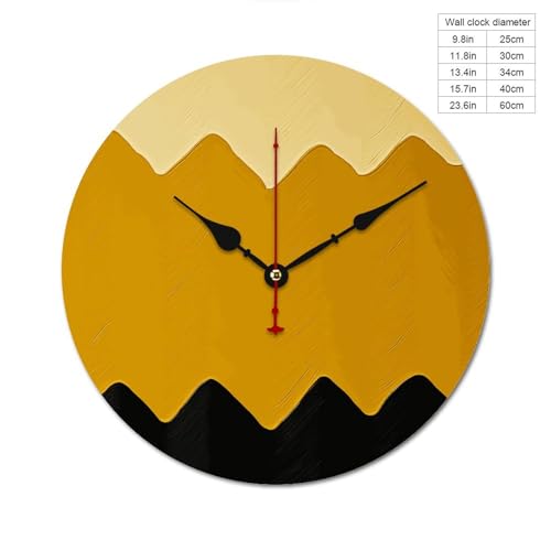 Horloge sans tic-tac 60 cm en bois décorative pour salon et chambre - 3
