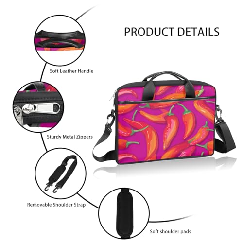 Bolso para laptop con estampado de chile 15" miniatura 4