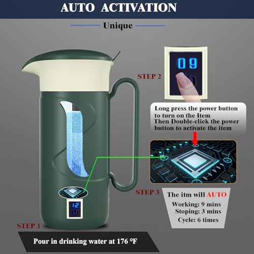 HISOIT Tritan Hydrogen Water Generator - Advanced Water Maker Pitcher with SPE & PEM Technology, 1500ml Capacity - Image 3