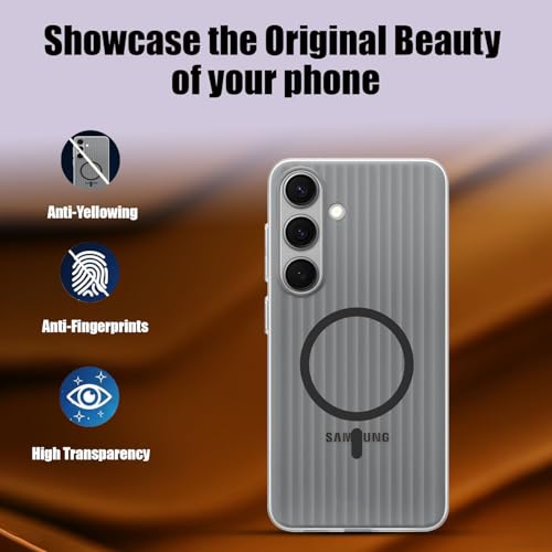 Image of AIBEX Protective Back Case Cover Compatible for Samsung S25| Camera & Body Protection| Shockproof,Scratch Resistant| Mag-Saf Wireless Charging Support - Black