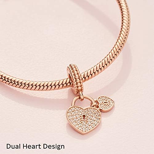 Pandora Pave Heart Lock Charm Pendant 