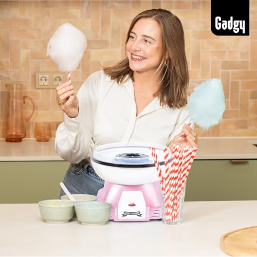 Gadgy Zuckerwattemaschine für zuhause - Zuckerwatte Maschine für Zucker oder Bonbons - Cotton Candy Machine - Zuckerwatte für Kinderfest, Geburtstag und Party - Rosa – Bild 8