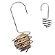 bellissa - Vogelfutterspender Meisenknödel-Halter Zinkstahl 2er Set - Hochwertiger Futterspender spiralförmig zum Aufhängen für Futterknödel - Futterstation Vogelfutter für Meisen & andere Vögel
