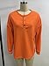 Kenhansion Women Short/Long Sleeve Waffle Knit Tops Dressy Blouses Casual V Neck Button Shirts Basic Drap Shoulder Basic Tee (Orange 2,Small)