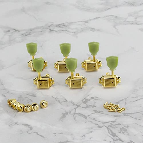 WGOEODI Ensemble de Mécaniques pour Guitare Vintage, Clés de Tuning Pegs 3L3R,Gold,As Shown - Les Beatles, Paul McCartney, John Lennon, RIngo Starr, George Harrison WGOEODI Ensemble de Mécaniques pour Guitare Vintage, Clés de Tuning Pegs 3L3R,Gold,As Shown – Image 3