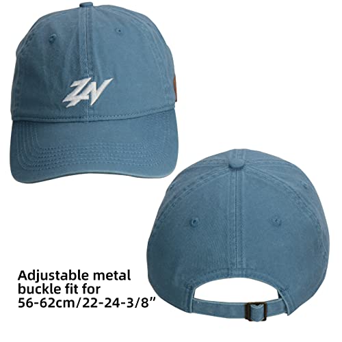 Unisex Vintage Washed Twill Cotton Baseball Cap Soft Unstructured Adjustable Dad Hat (Denim Blue) #TOP2