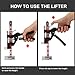 2 Pack Labor Saving Arm Jack, Lever Arm Lifter Hand Tool Jacks, Effort Elevator for Installing Doors Windows Cabinet, Furniture Drywall Lifter Jack