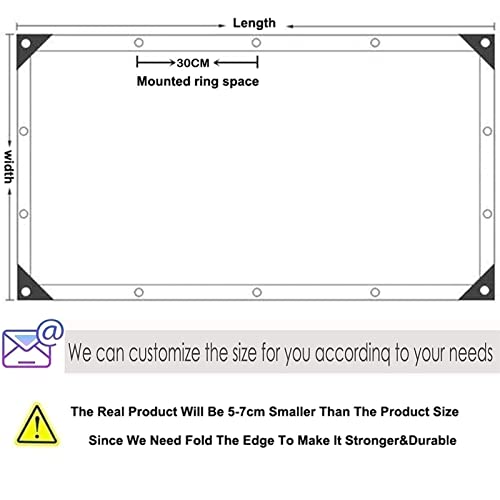 Rideaux d'extérieur en PVC transparent imperméable 2x2m avec œillets - 7