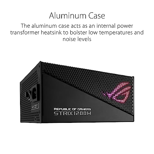 ASUS ROG Strix 1200W Gold Aura Edition (voll modulares Netzteil, 80+ Gold Zertifiziert, ATX 3.0, Cybenetics Lambda A+ Zertifizierung… – Ansicht 2
