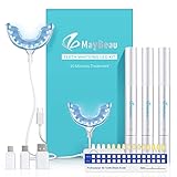 ✚Intelligentes Zahnaufhellung Set: Enthält Smart 24 Glühbirnen, LED-Zahnaufhellungs tablett und 3 zahnaufhellung stift, mit denen sich Zähne besser und effektiver formulieren lassen als mit anderen Kits. LED weiße zähne Licht mit 3 Adaptern für iPhone, Android und USB. Bleaching Sie Ihre Zähne ohne Batterie.