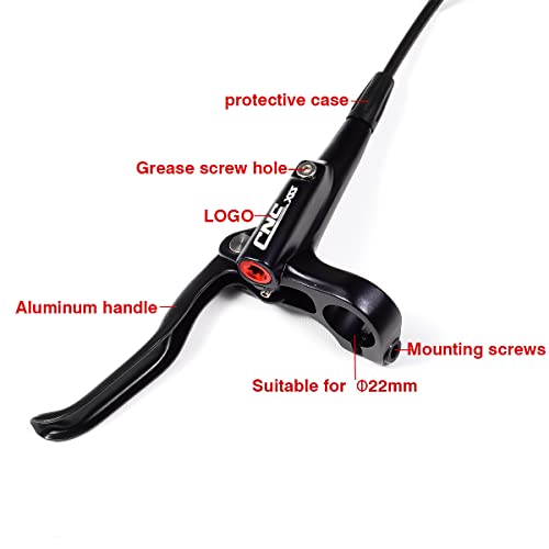 CNC Hydraulic Disc Brakes,Mountain Bike Hydraulic Disc Brake Right Front 800mm Brake Caliper,Black, Blck-Front - Image 3