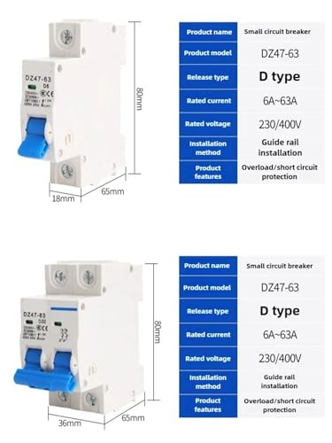 Disjoncteur triphasé DZ47-63 4P 32A protège les circuits surchargés - 3