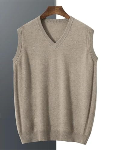 Men’S Wool Vest Sleeveless V-Neck Pullover Soft Warm Waistcoat Sweater Thin Wool Knit Daily Casual Tank Tops2