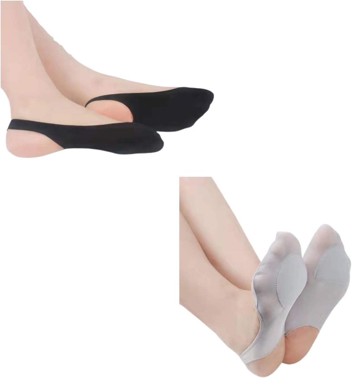 IMMUNOTRAXSock-Style Ball of Foot Cushions for Women,Forefoot Cushion Pads Metatarsal Pads for Women High Heel Sock