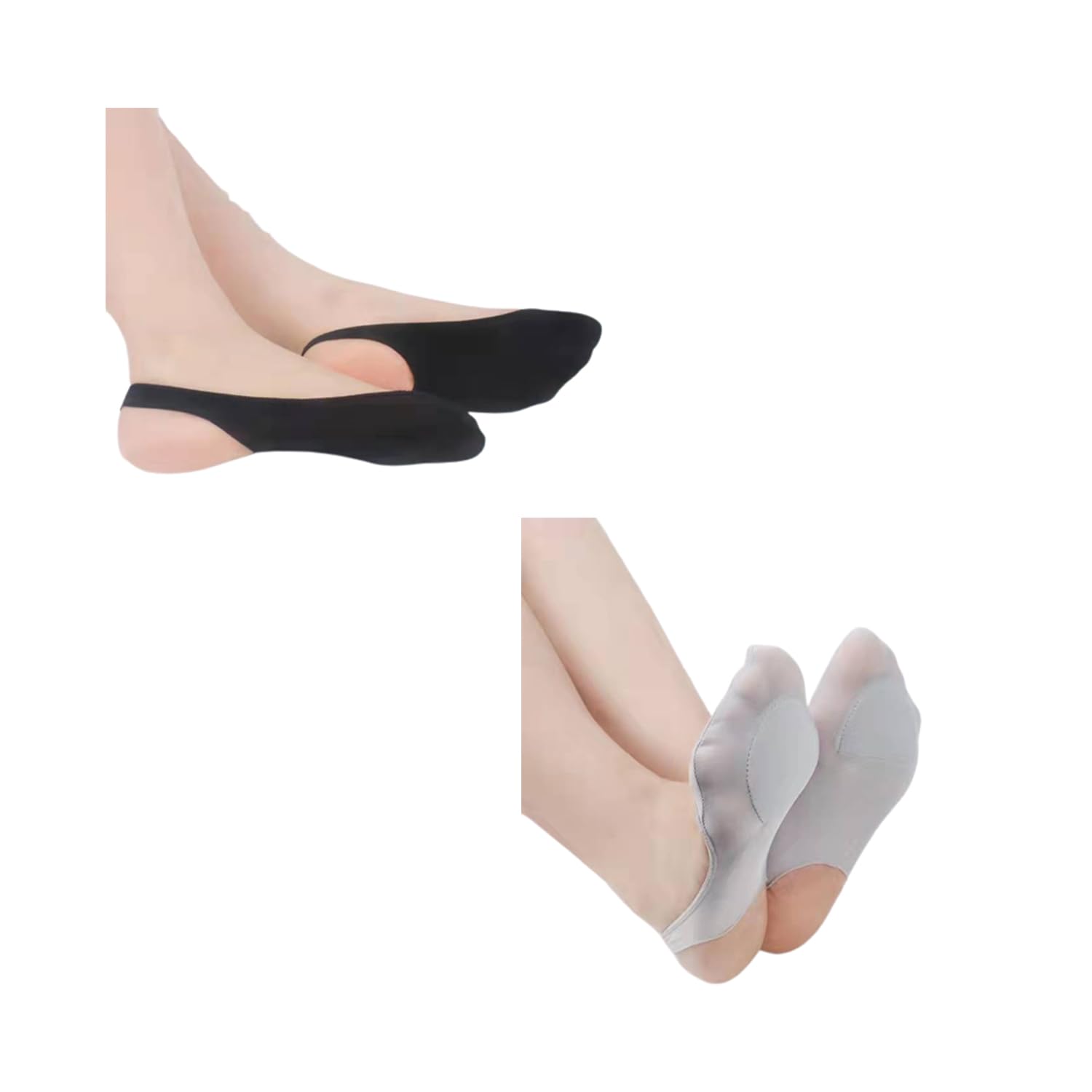 IMMUNOTRAXSock-Style Ball of Foot Cushions for Women,Forefoot Cushion Pads Metatarsal Pads for Women High Heel Sock