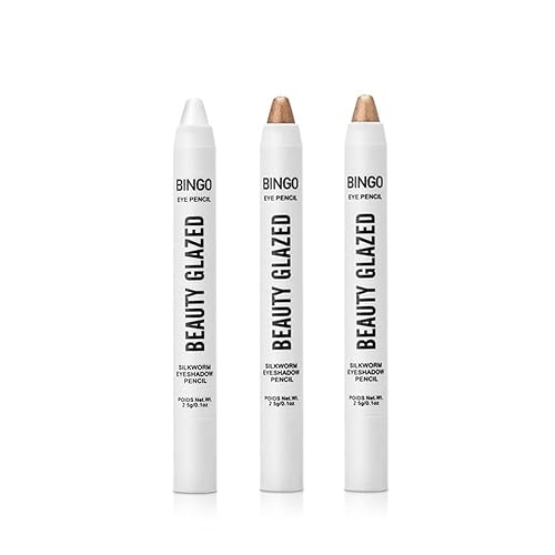 UOCK Sombra de ojos, 3 lápices de sombra de ojos en crema brillante, resistente al agua y de larga duración, barra de contorno de color metálico